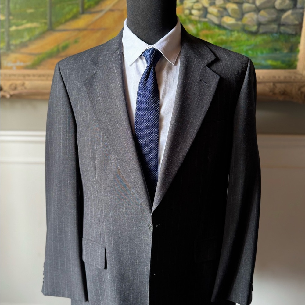 Brooks Brothers Charcoal Pinstripe Blazer